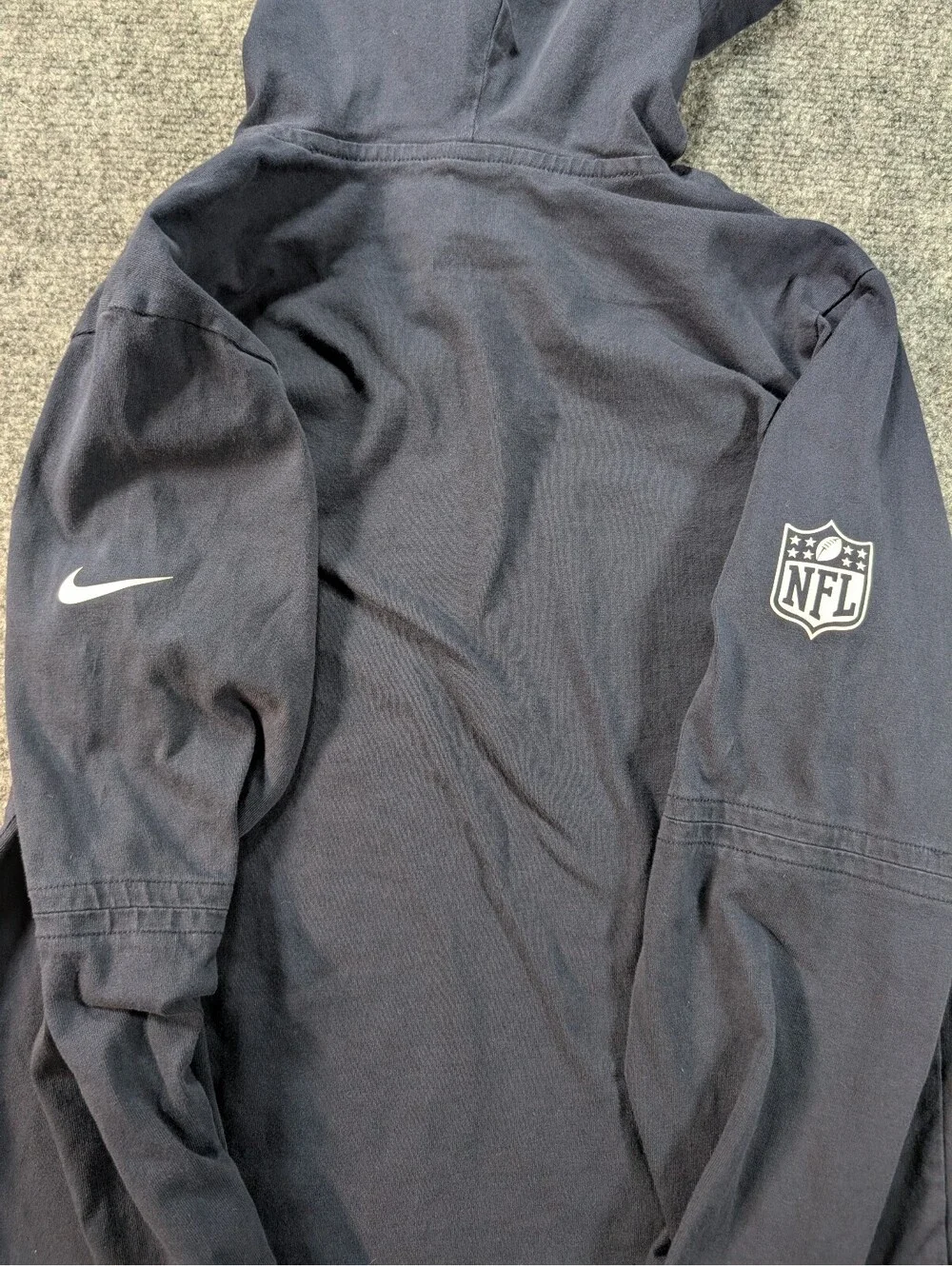 Nike NFL Chicago Bears Dri-FIT Boys Medium Navy Hoodie Thin Youth Football